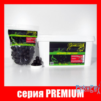 Бойли довгорозчинні Grandcarp Premium Печінка,Перець,Полуниця 24mm 1kg (BFL102)