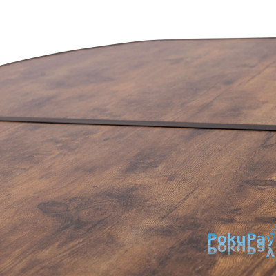 Стіл Bo-Camp Woodbine Oval 150x80 cm Black/Wood look (1404230)
