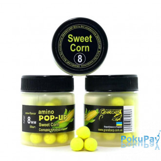 Бойли плаваючі Grandcarp Amino Pop-Up Sweetcorn (Солодка кукурудза) 8mm 50шт (PUP367)