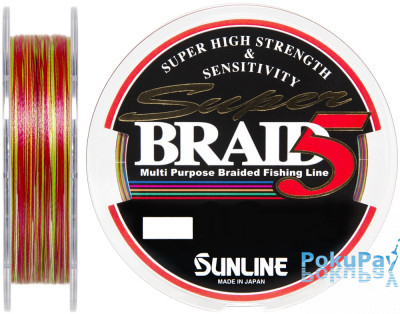 Шнур Sunline Super Braid 5 Multi Color 200m #1.2/0.185mm 7.1kg