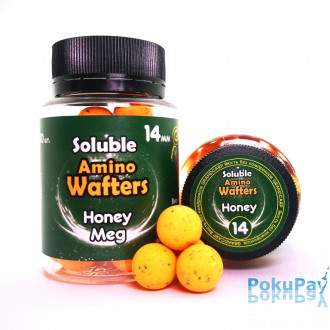 Бойли розчиннi плаваючі Grandcarp Soluble Amino Wafters Honey (Мед) 14mm 30шт (WBS024)