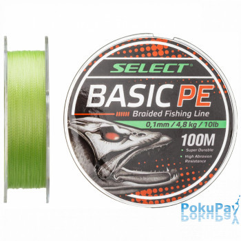 Шнур Select Basic PE Light Green 100m 0.10mm 10LB/4.8kg