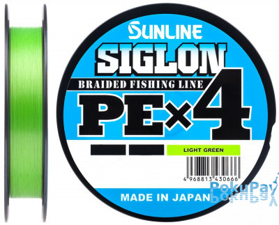 Шнур Sunline Siglon PE X4 150m салатовый #0.2/0.076mm 3lb/1.6kg