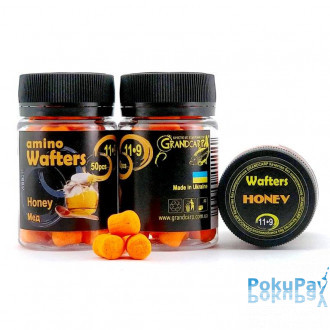 Бойли плаваючі Grandcarp Amino Wafters Honey (Мед) 11x9mm 50шт (WBB011)