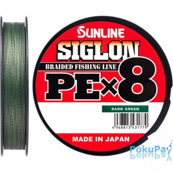 Шнур Sunline Siglon PE х8 150m темн-зеленый #0.8/0.153mm 12lb/6.0kg