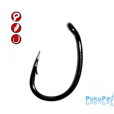 Гачки Gamakatsu G-Carp Super Rig Hook Black №1 (146830 001)
