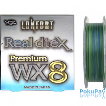 Шнур YGK Lonfort Real DTex X8 90m мультиколор #0.4/0.104mm 12lb/6kg