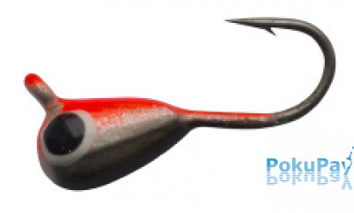 Shark Капля с ушком 0,267г диам. 2,5 мм крючок D18 ц: красно-черный с глазиком