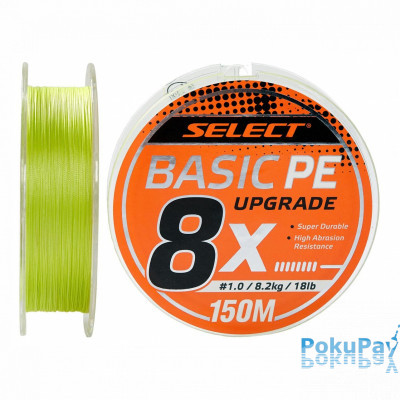 Шнур Select Basic PE 8x 150m Light Green #0.6/0.1mm 12lb/5.5kg