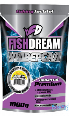 Прикормка FishDream Premium Универсал Сладкая Кукуруза 1кг