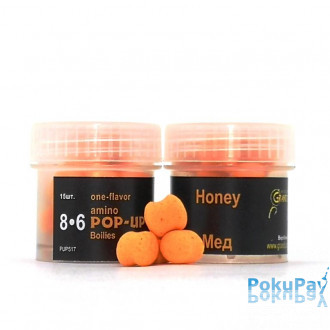 Бойли плаваючі Grandcarp Amino Pop-Up Honey (Мед) 8*6mm 15шт (PUP517)