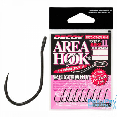Гачок Decoy Area Hook II Mat Black 06 black 8шт