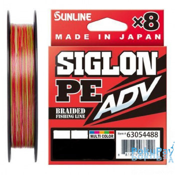 Шнур Sunline Siglon PE ADV х8 150m мультиколор #0.5/0.121mm 6lb/2.7kg