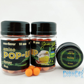 Бойли плаваючі Grandcarp Amino Pop-Up Honey (Мед) 10mm 50шт (PUP047)