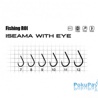 Крючок Fishing ROI Iseama with Eye №9 10шт (330-IE-9)