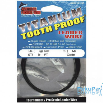 Поводковый материал AFW Titanium Toothproof Amberoxide 30LB, 3м