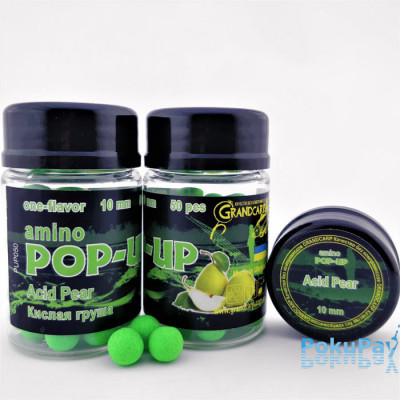 Grandcarp Amino Pop-Ups one-flavor Acid Pear (Кисла груша) 10mm 50шт (PUP050)