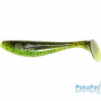 Віброхвіст FishUP Wizzle Shad 5 #204 - Green Pumpkin/Chartreuse 4шт