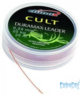 Шок-лидер Climax CULT Duramax Leader 0,24 mm 25 m красно-коричневый