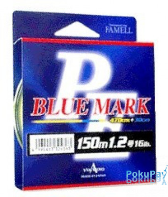 Шнур Yamatoyo PE BLUE MARK 150m No. 0.8(8lb) FLUO YELLOW