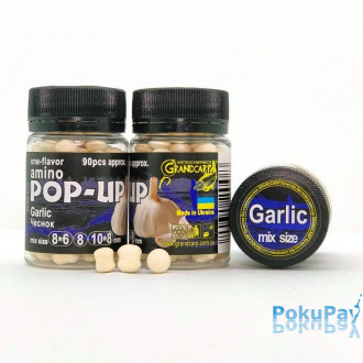 Бойли плаваючі Grandcarp Amino Pop-Up Garlic (Часник) mix size 90шт (PUP312)