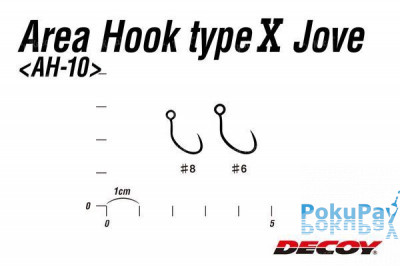 Крючок Decoy AH-10 Area Hook Type X Jove #8 10 шт