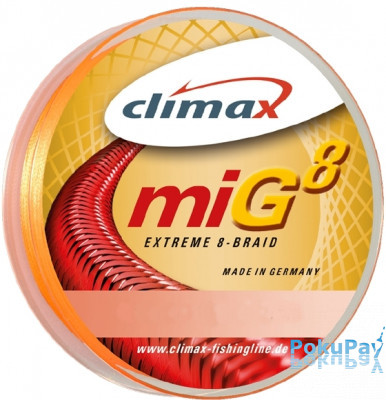 Шнур Climax miG8 Braid Fluo-Orange SB 135m 0.14mm 13.5kg (9353-10135-014)