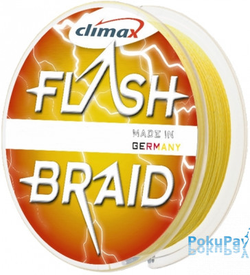 Шнур Climax Flash Braid Yellow Connected 100m 0.20mm 14.5kg (9262-00100-020)