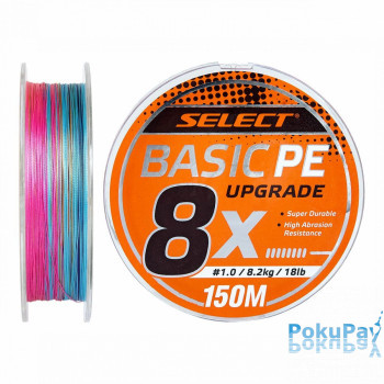 Шнур Select Basic PE 8x 150m разноцветный #0.6/0.10mm 12lb/5.5kg