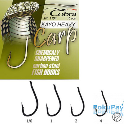 Гачок Cobra Carp Kayo Heavy 1/0 10шт (C1104NSB-K010)