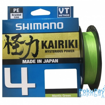 Шнур Shimano Kairiki 4 PE 150m 0.10mm 6.8kg Mantis Green