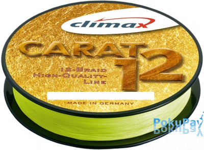 Шнур Climax Carat 12 Braid Fluo-Yellow SB 135m 0.13mm 9.5kg (9371-10135-013)