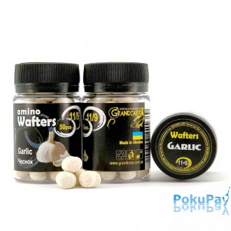 Бойли плаваючі Grandcarp Amino Wafters Garlic (Часник) 11*9mm 50шт (WBB013)