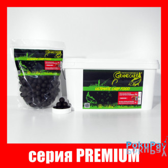 Бойли прикормочнi довгорозчиннi Grandcarp Premium Liver, Pepper, Strawberry (Печінка, Перець, Полуниця) 20mm 1kg (BFL098)