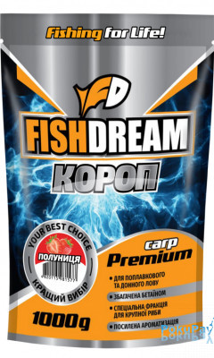 Прикормка FishDream Premium Карп Клубника 1кг