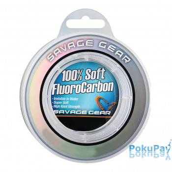 Флюорокарбон Savage Gear Soft Fluorocarbon 35m 0.49mm 15.2kg 33.5Lbs Clear