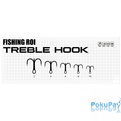 Крючок Fishing ROI Treble Hook №10 5шт (217-20-010)