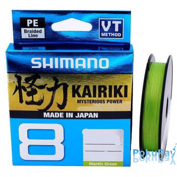 Шнур Shimano Kairiki 8 PE Mantis Green 150m 0.06mm 5.3kg