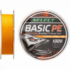 Шнур Select Basic PE Orange 100m 0.12mm 12LB/5.6kg