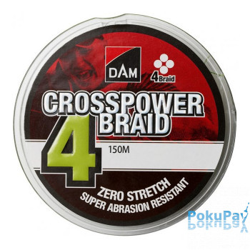Шнур DAM Crosspower 4-Braid 150m 0.10mm 4.5kg зелений (66575)