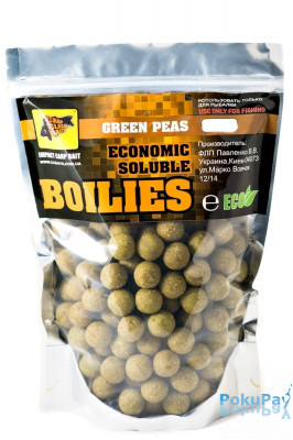 Бойлы CCBaits Economic Soluble Green Peas 20mm 1kg (CCB001956)
