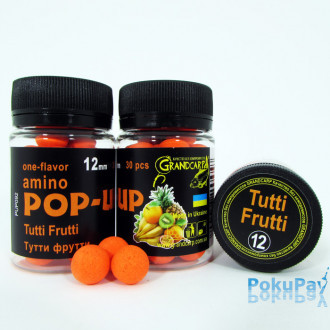 Бойли плаваючі Grandcarp Amino Pop-Up Tutti Frutti (Тутті Фрутті) 12mm 30шт (PUP092)