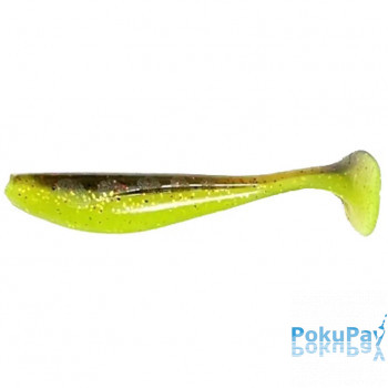 Віброхвіст FishUP Wizzle Shad 5 #203 - Green Pumpkin/Flo Chartreuse 4шт