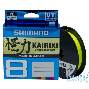Шнур Shimano Kairiki 8 PE Yellow 150m 0.10mm 6.5kg