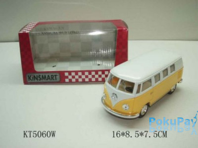 Автомодель Kinsmart (1:32) Volskwagen Classical Bus 1962 Желтая (KT5060W)