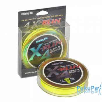 Шнур Fishing ROI X-Run Braid 4PE 150м 0,09мм  2.27кг цвет-Lemon Yellow